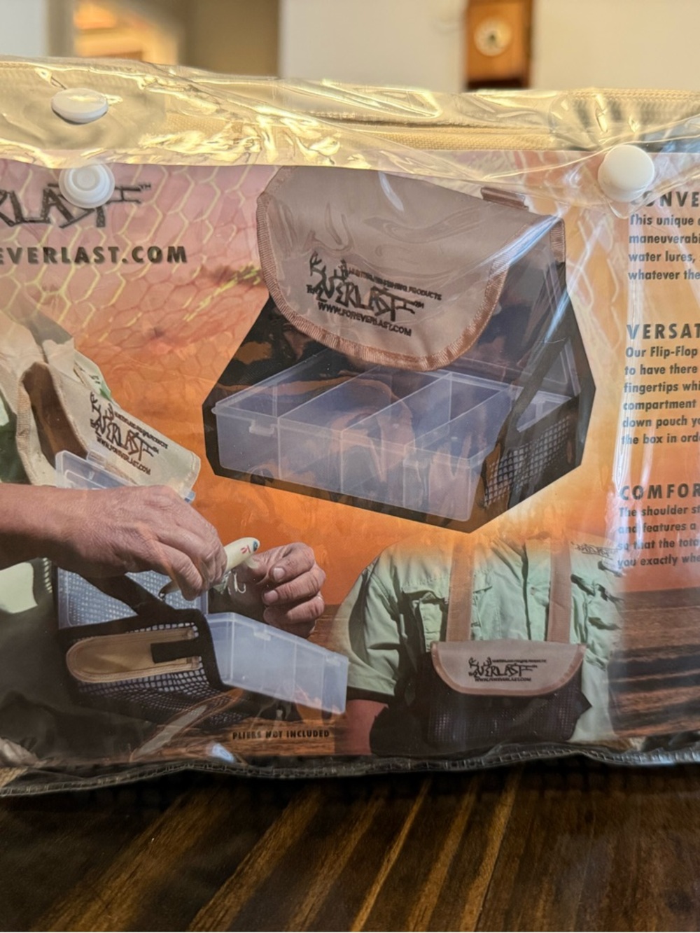 Everlast Fishing Tackle Bag - Tan and Black Accents